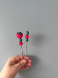 Erdbeer Amigurumisticks