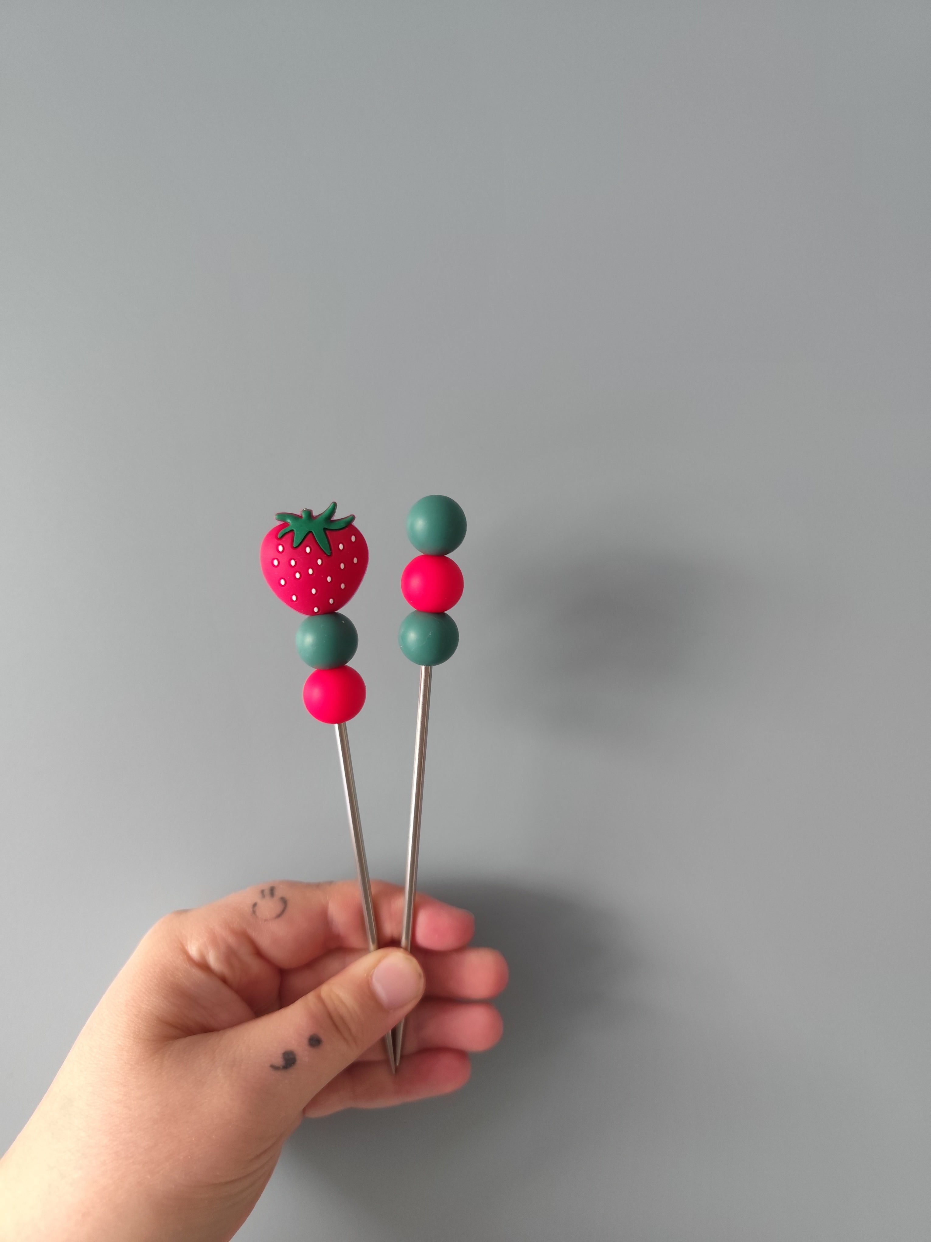 Erdbeer Amigurumisticks