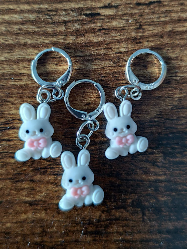 Häschen mit Schleife Maschenmarkierer